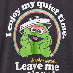 Sesame Street Oversized Cotton Tunic Tee, LEAVE ME ALONE OBSIDIAN, swatch
