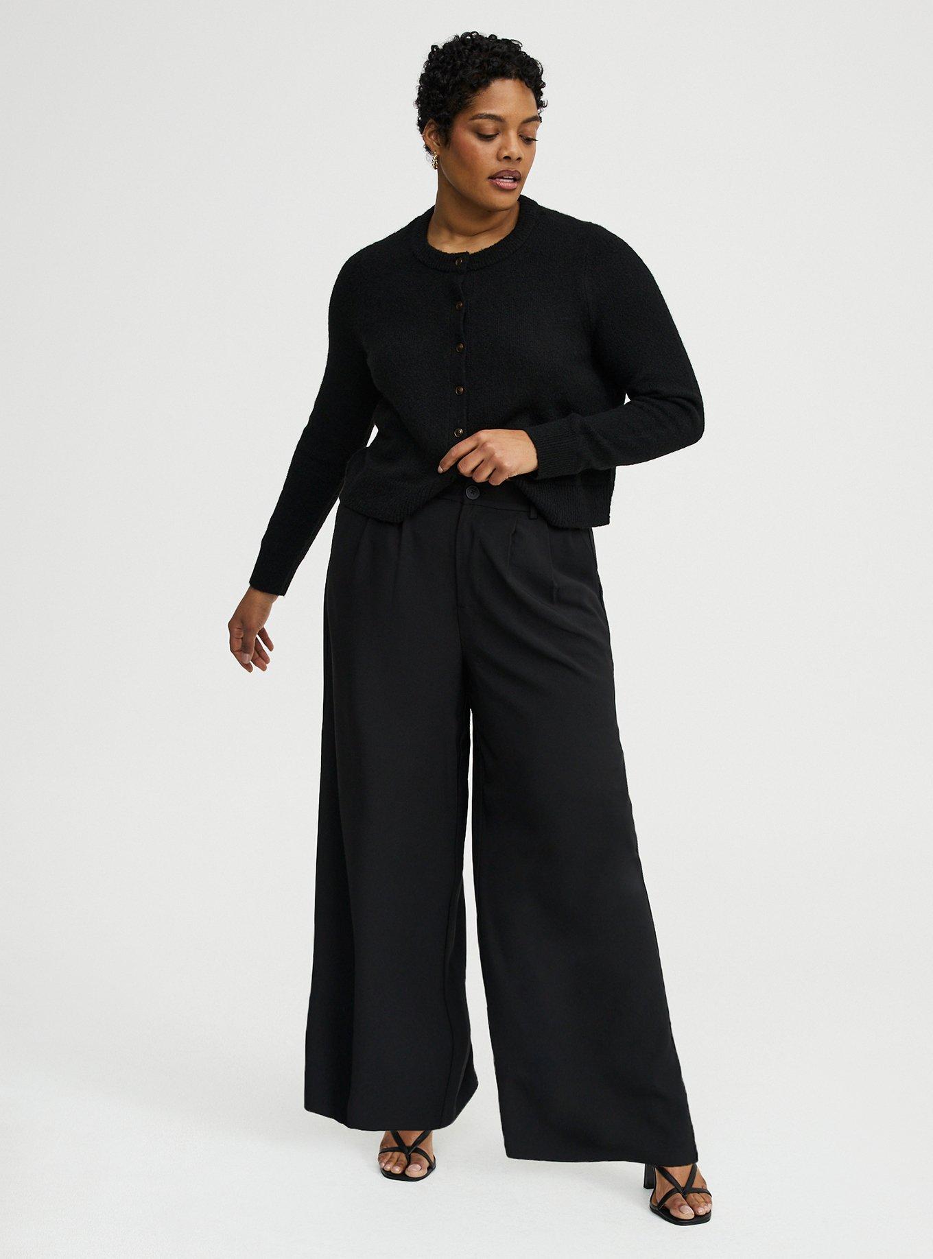 Studio Slouchy Wide Leg Trouser, DEEP BLACK, alternate