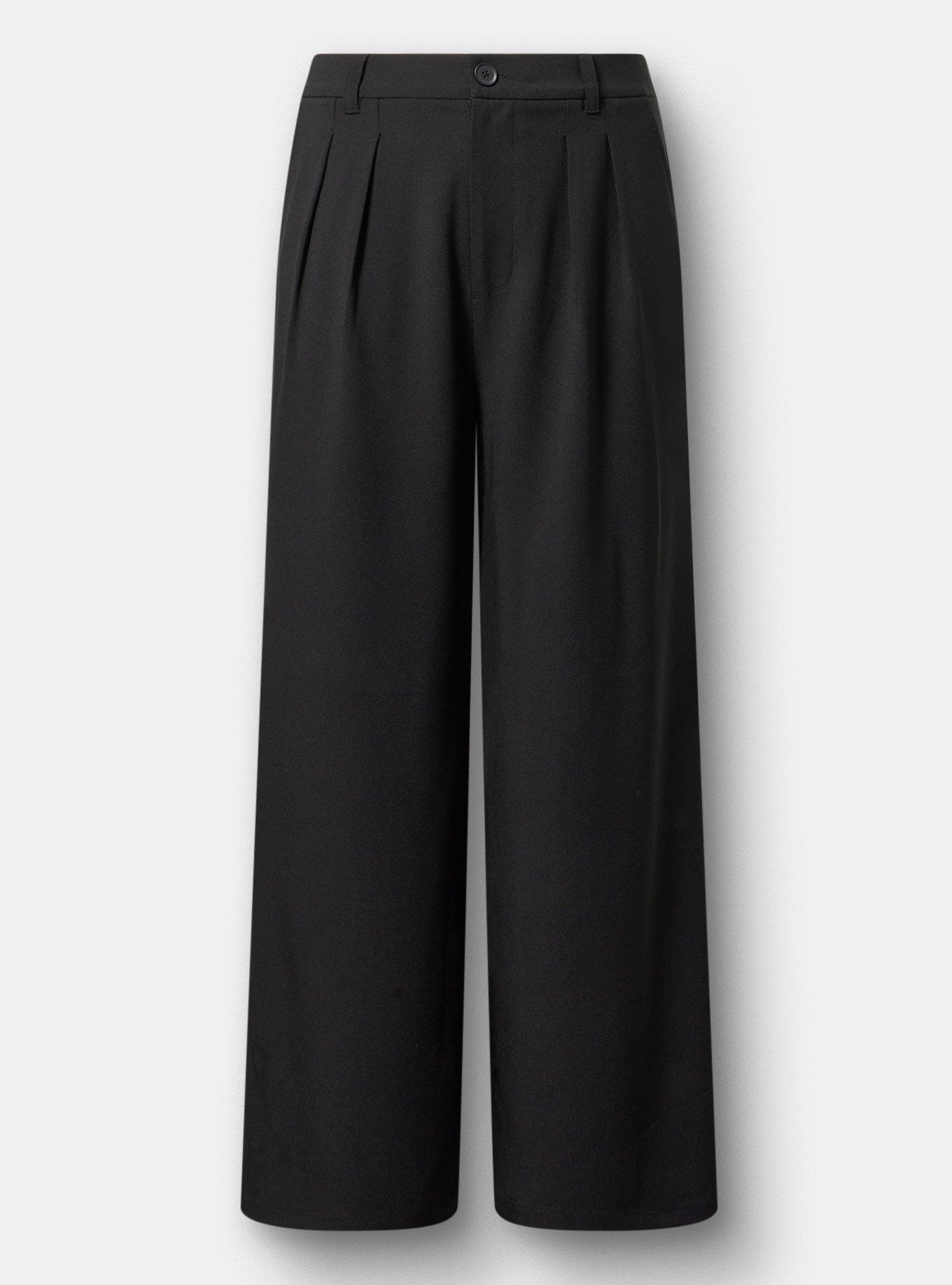 Studio Slouchy Wide Leg Trouser, DEEP BLACK, hi-res