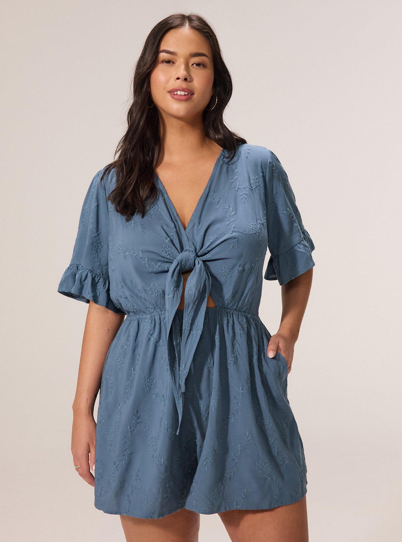 Festi Flutter Sleeve Romper, BLUEFIN, alternate