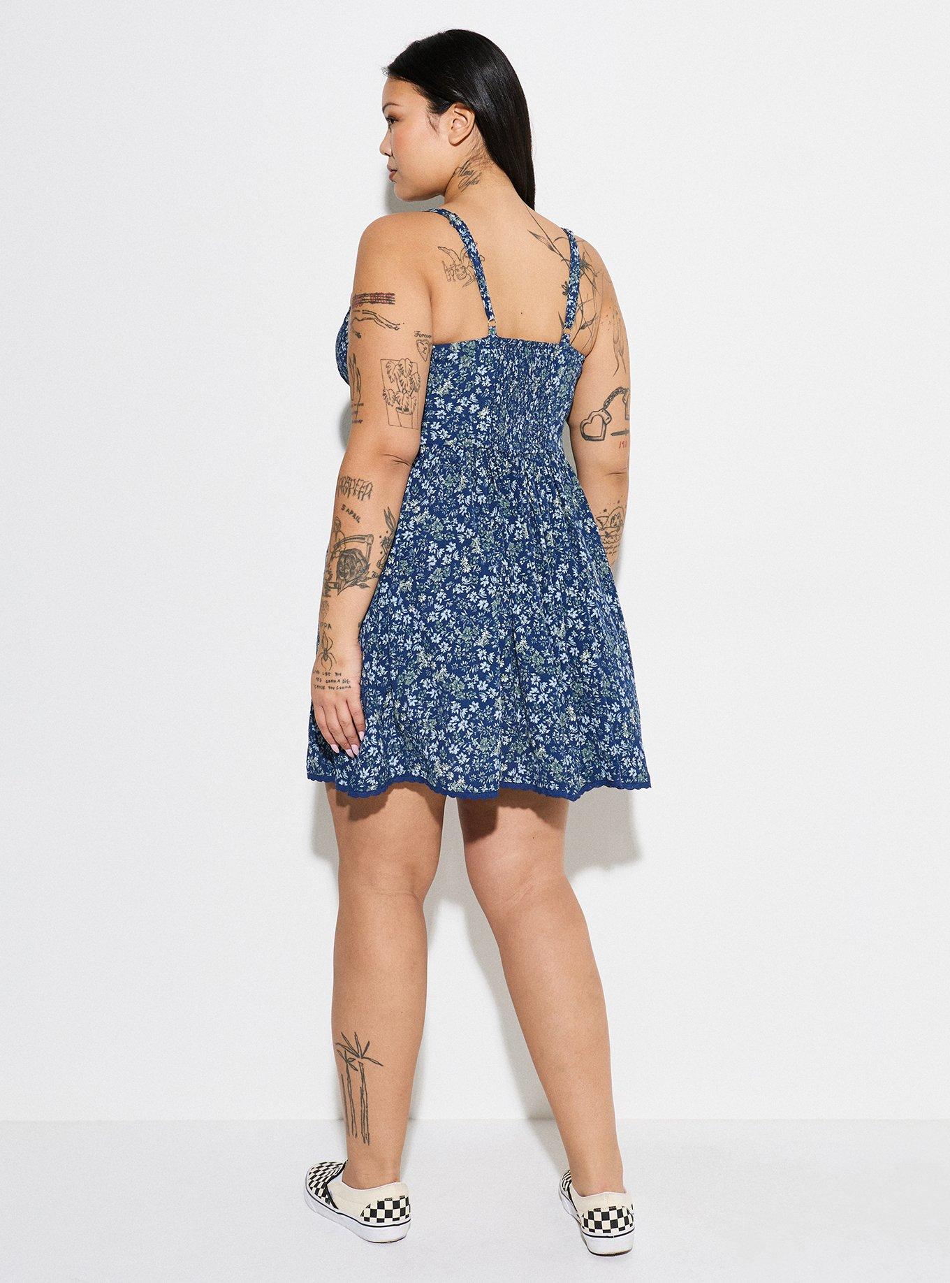 LoveSick Corset Mini Dress, COSMOS BLOOMS MEDIEVAL BLUE, alternate