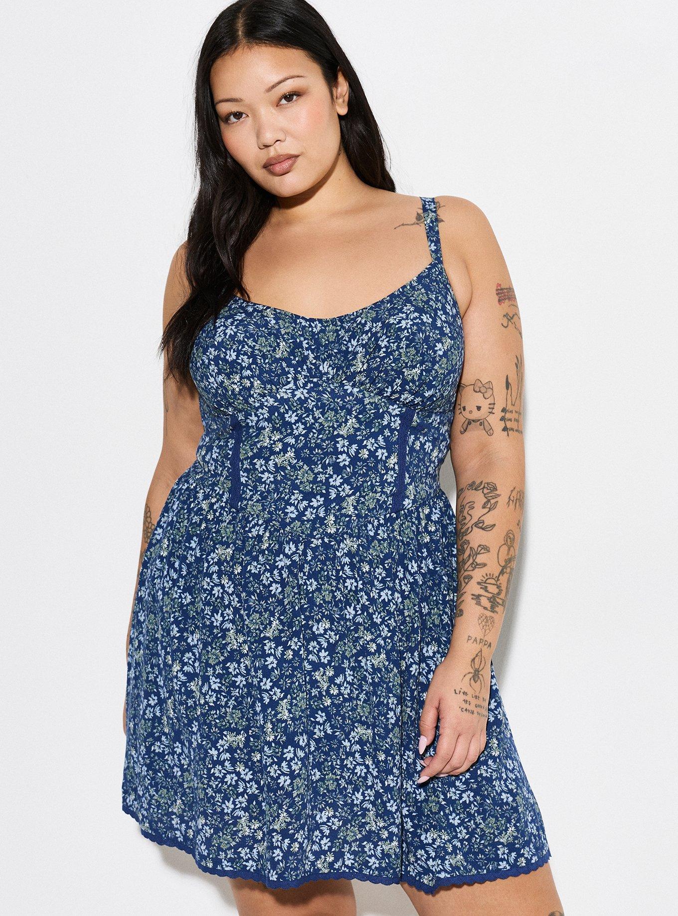 LoveSick Corset Mini Dress, COSMOS BLOOMS MEDIEVAL BLUE, alternate