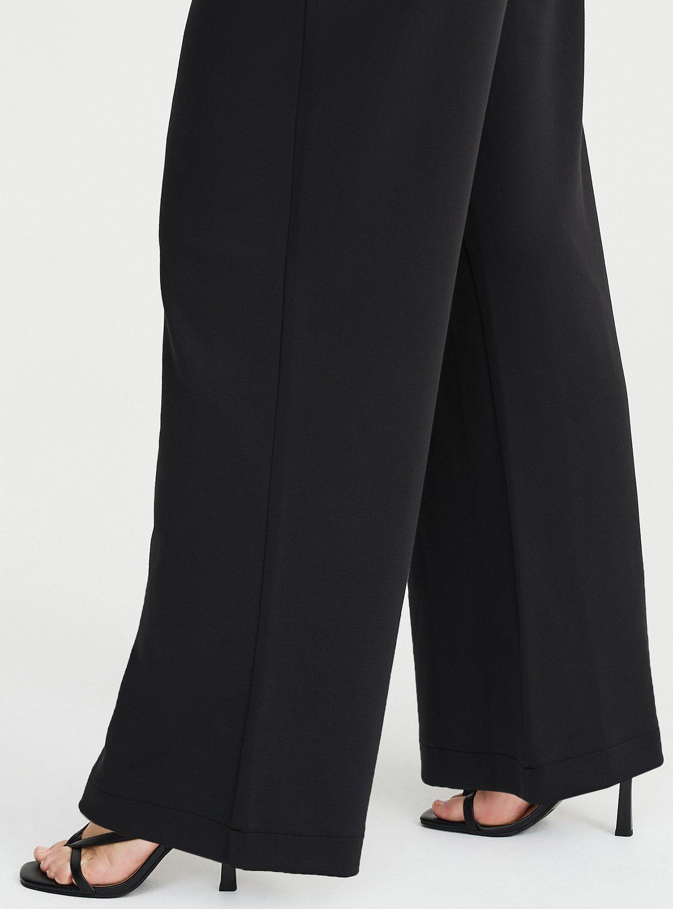 Wide Leg Ottoman Pant, DEEP BLACK, alternate