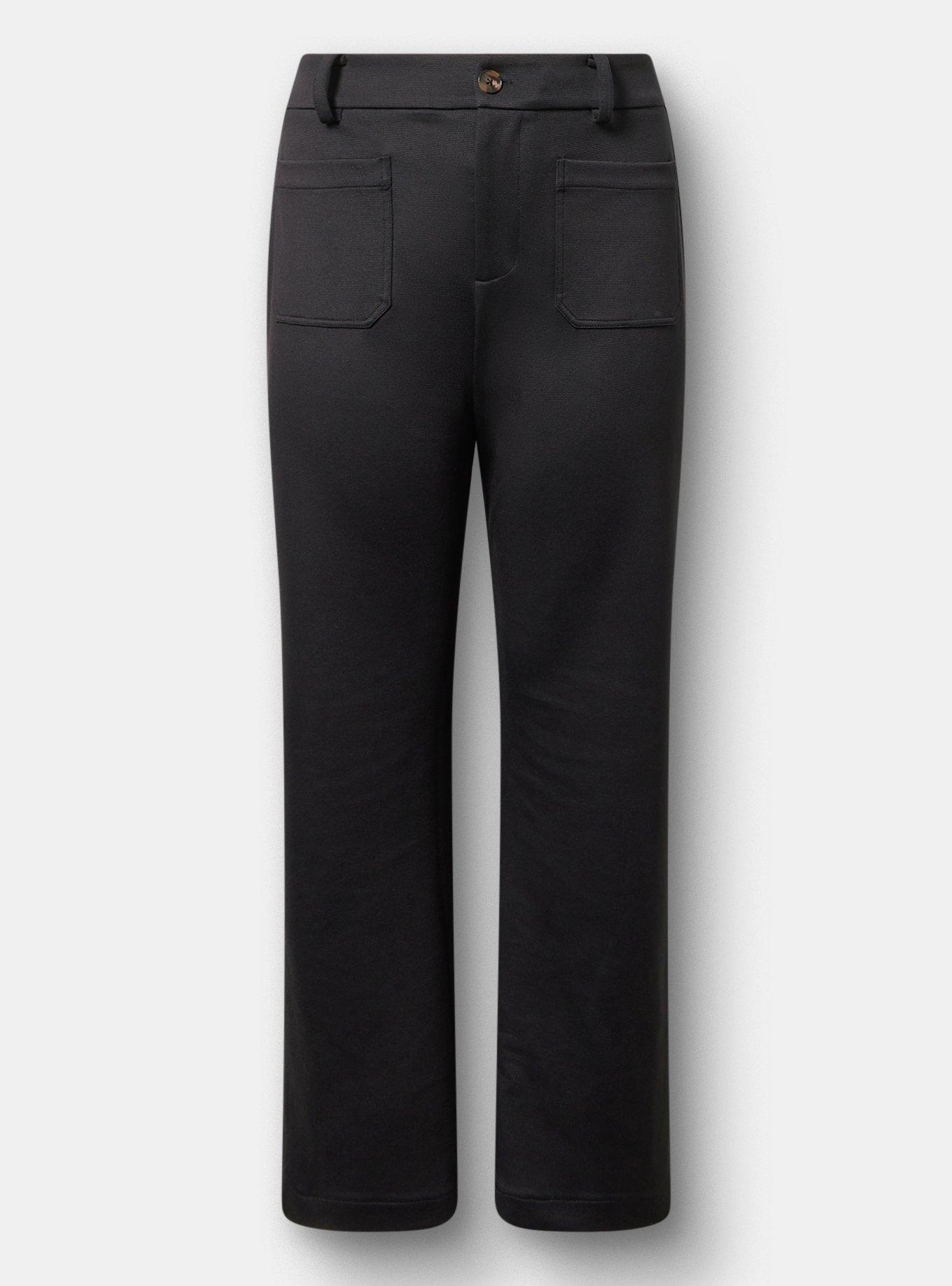 Wide Leg Ottoman Pant, DEEP BLACK, hi-res