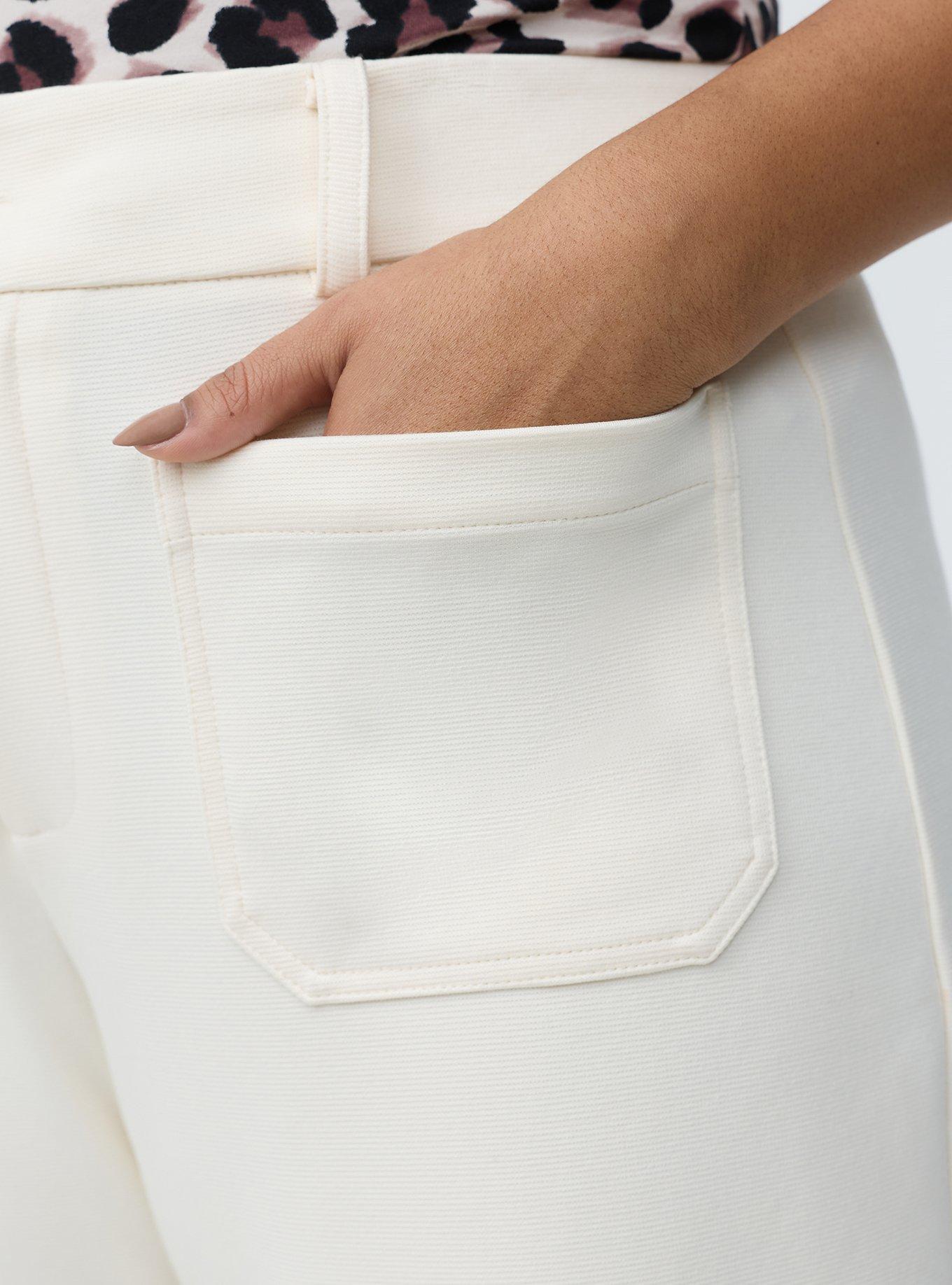 Wide Leg Ottoman Pant, WHITE SWAN, alternate