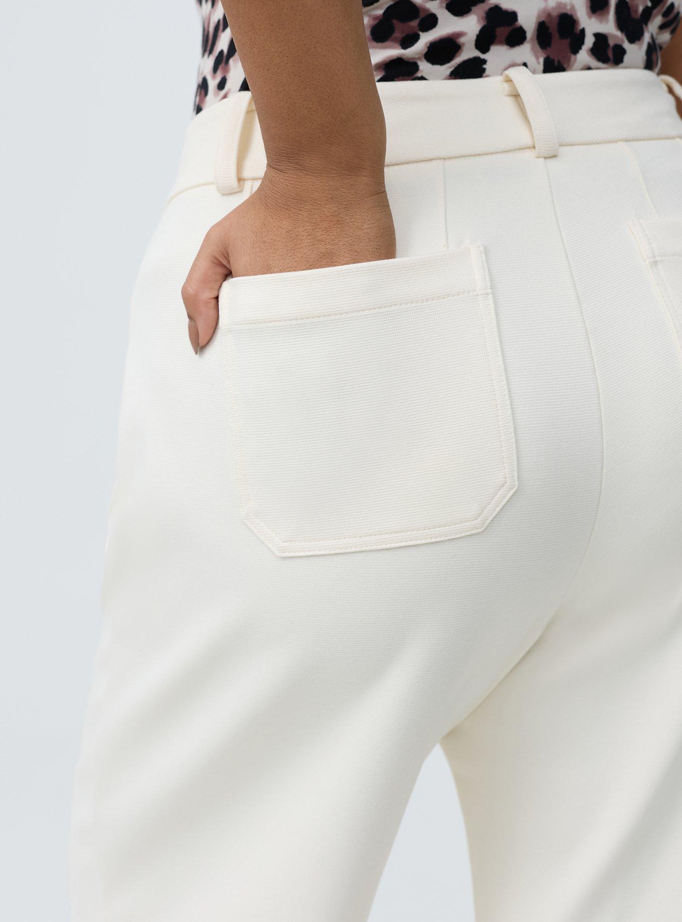 Wide Leg Ottoman Pant, WHITE SWAN, alternate