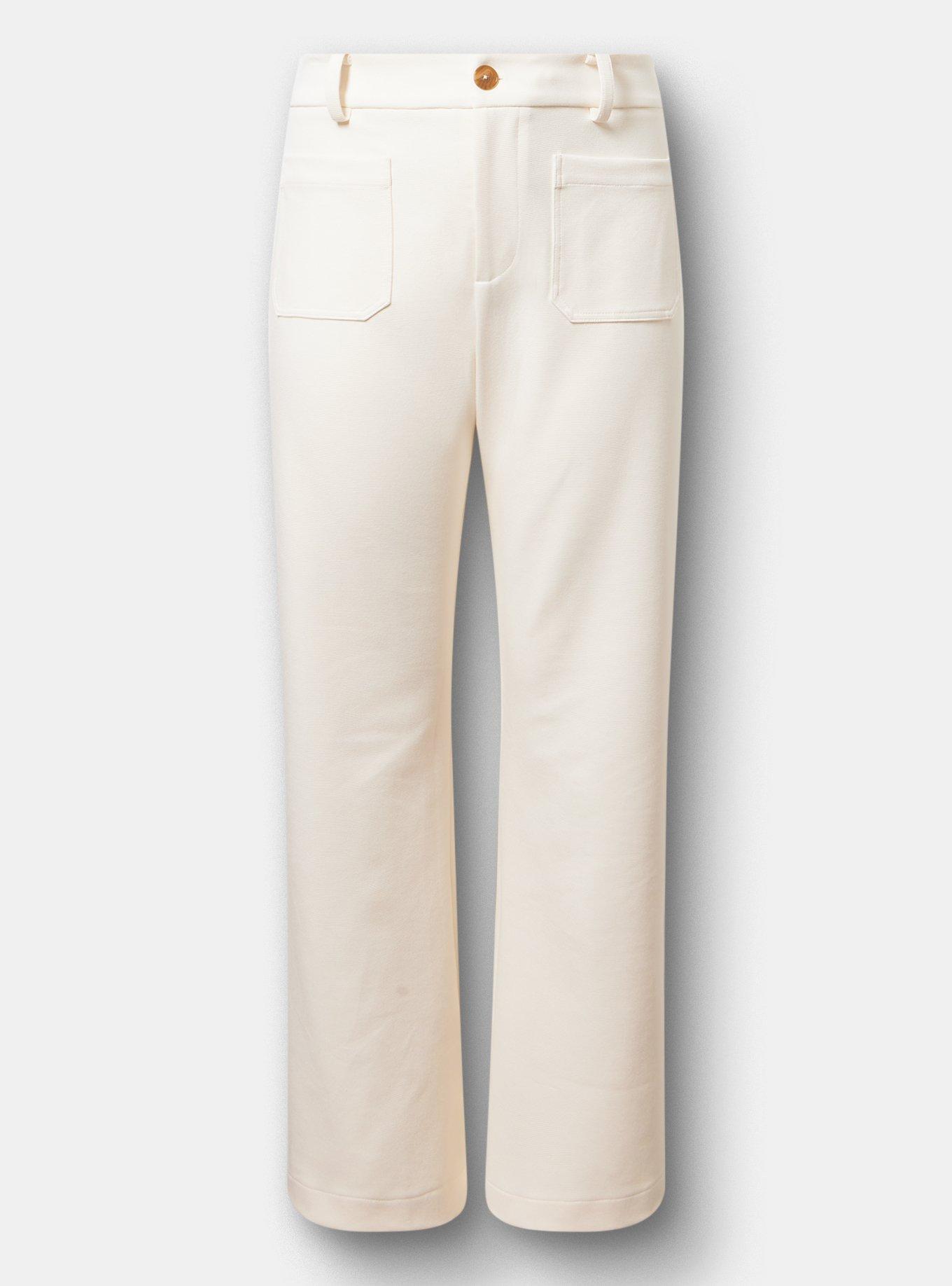 Wide Leg Ottoman Pant, WHITE SWAN, hi-res