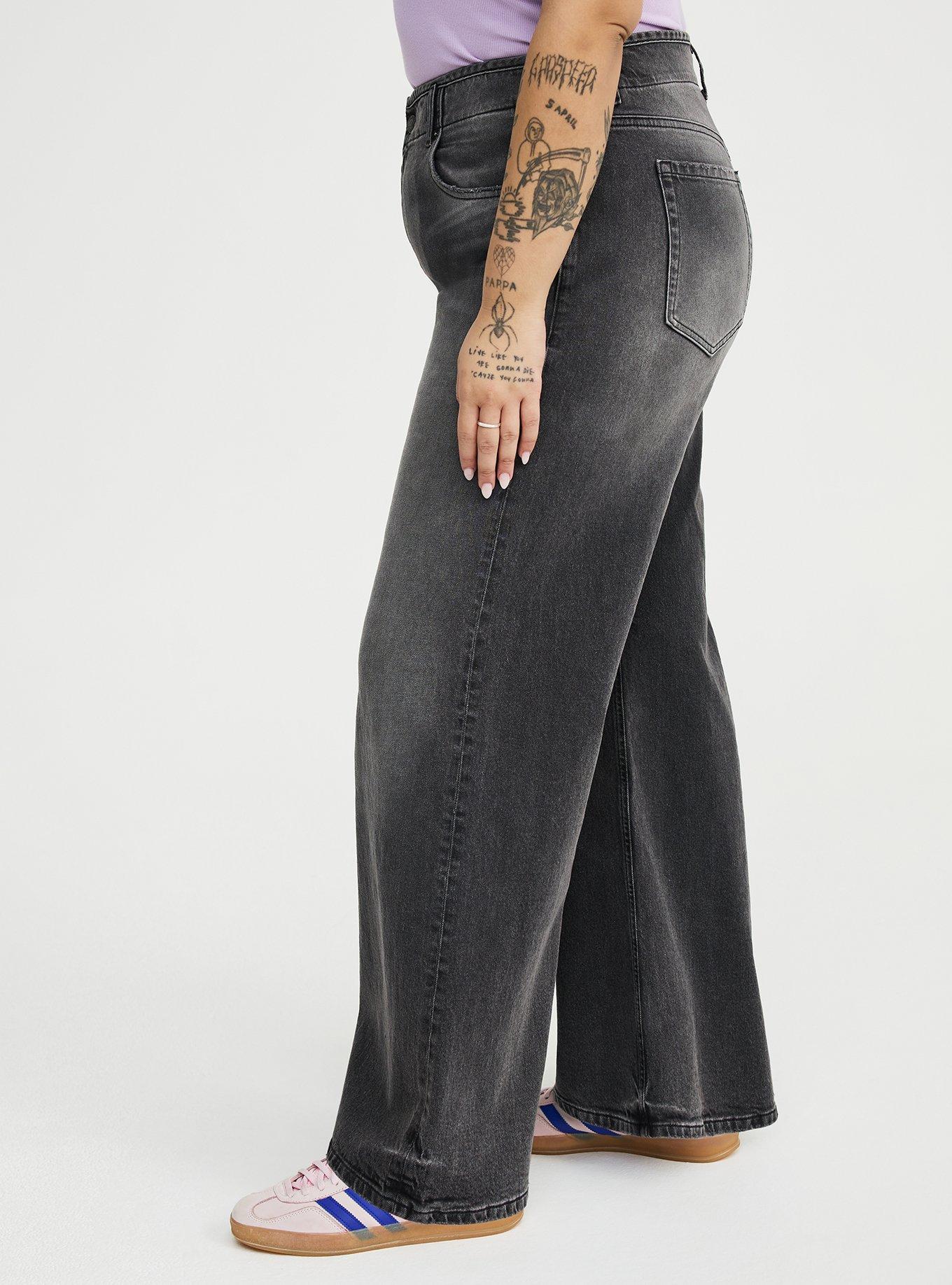 Baggy High-Rise Wide Leg Jean, DARK N STORMY, alternate