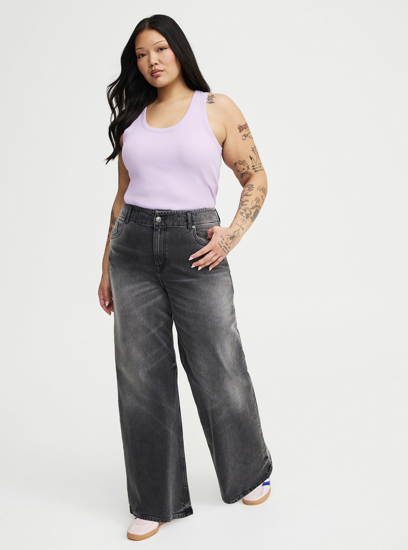 Baggy High-Rise Wide Leg Jean, DARK N STORMY, alternate