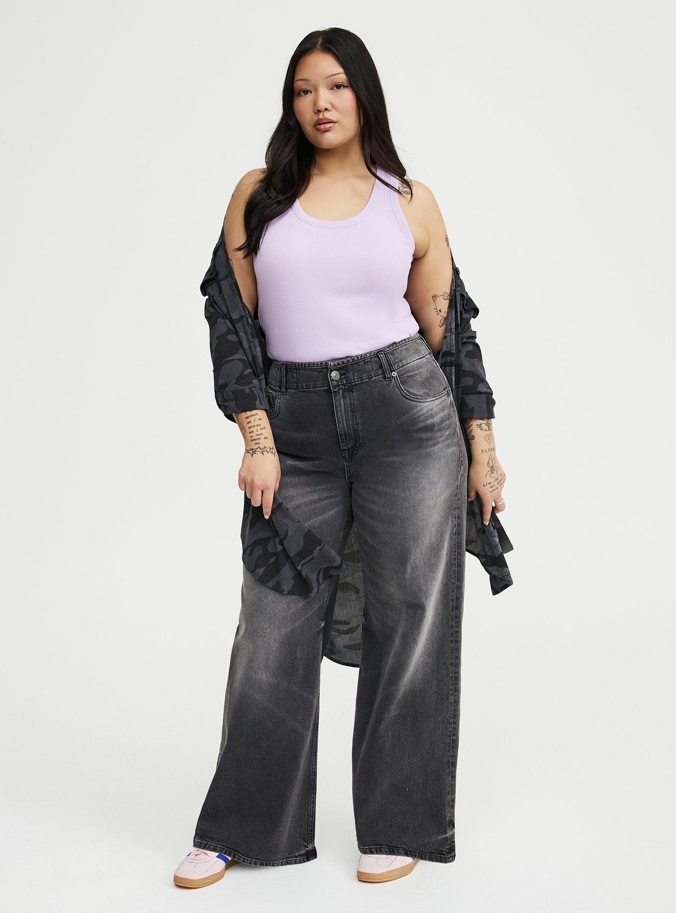 Baggy High-Rise Wide Leg Jean, DARK N STORMY, alternate