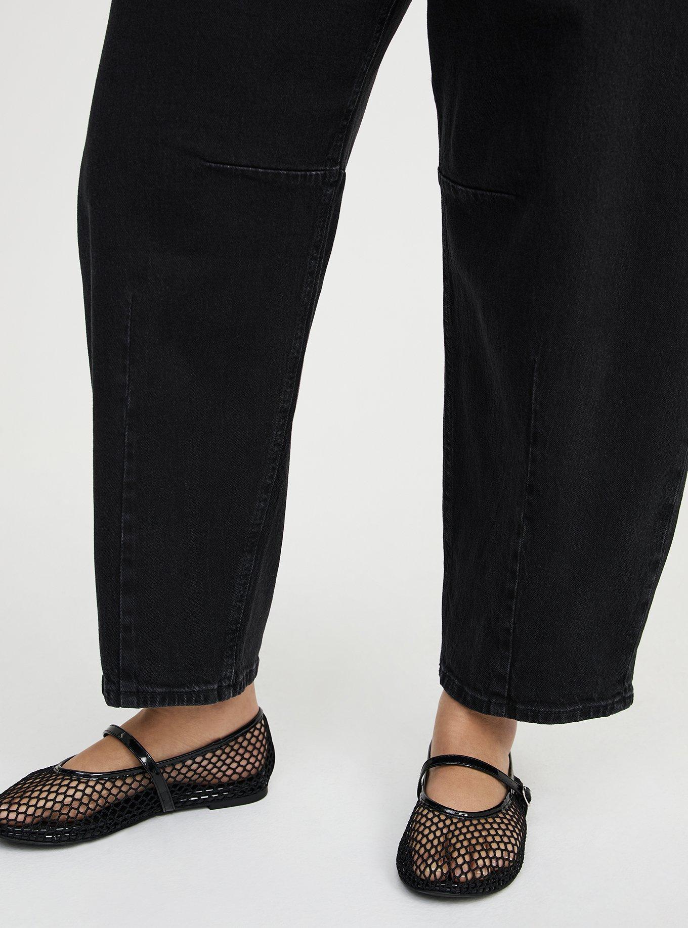 High-Rise Drapey Barrel Jean