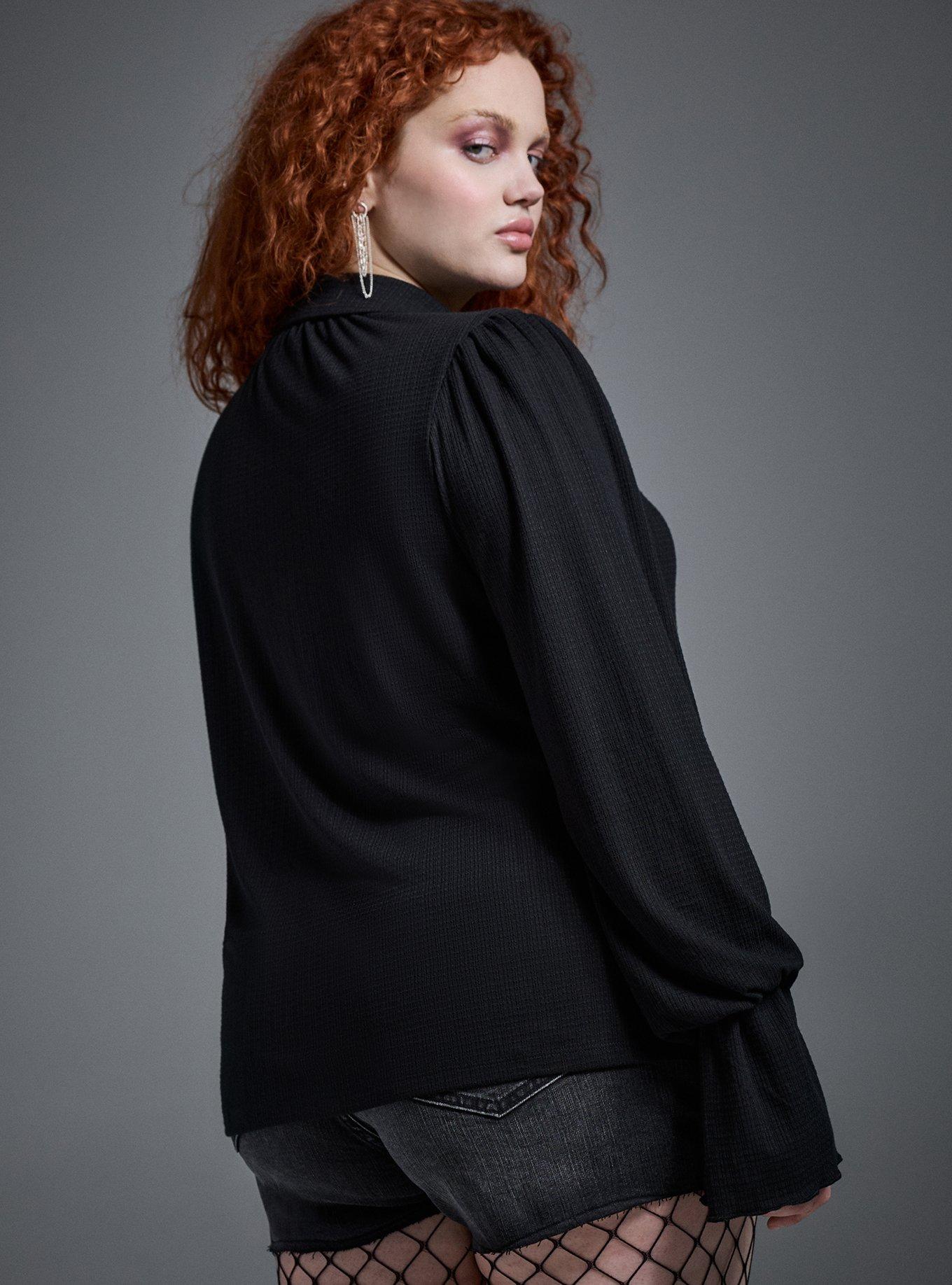 Nightfall Embroidered Collar Button Up, WICKED SPIDER DEEP BLACK, alternate