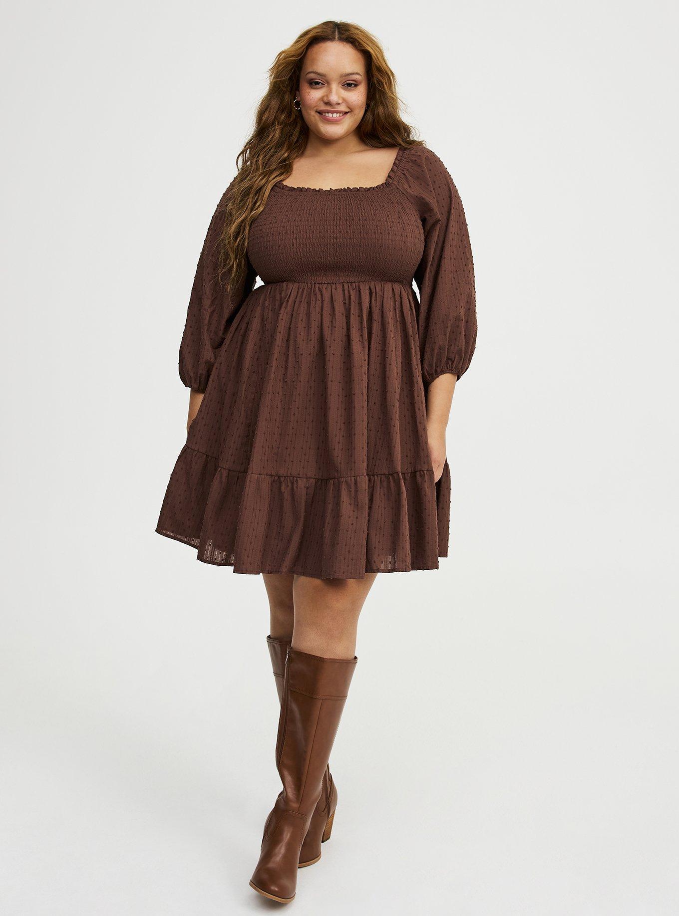 Smocked Bodice Mini Dress