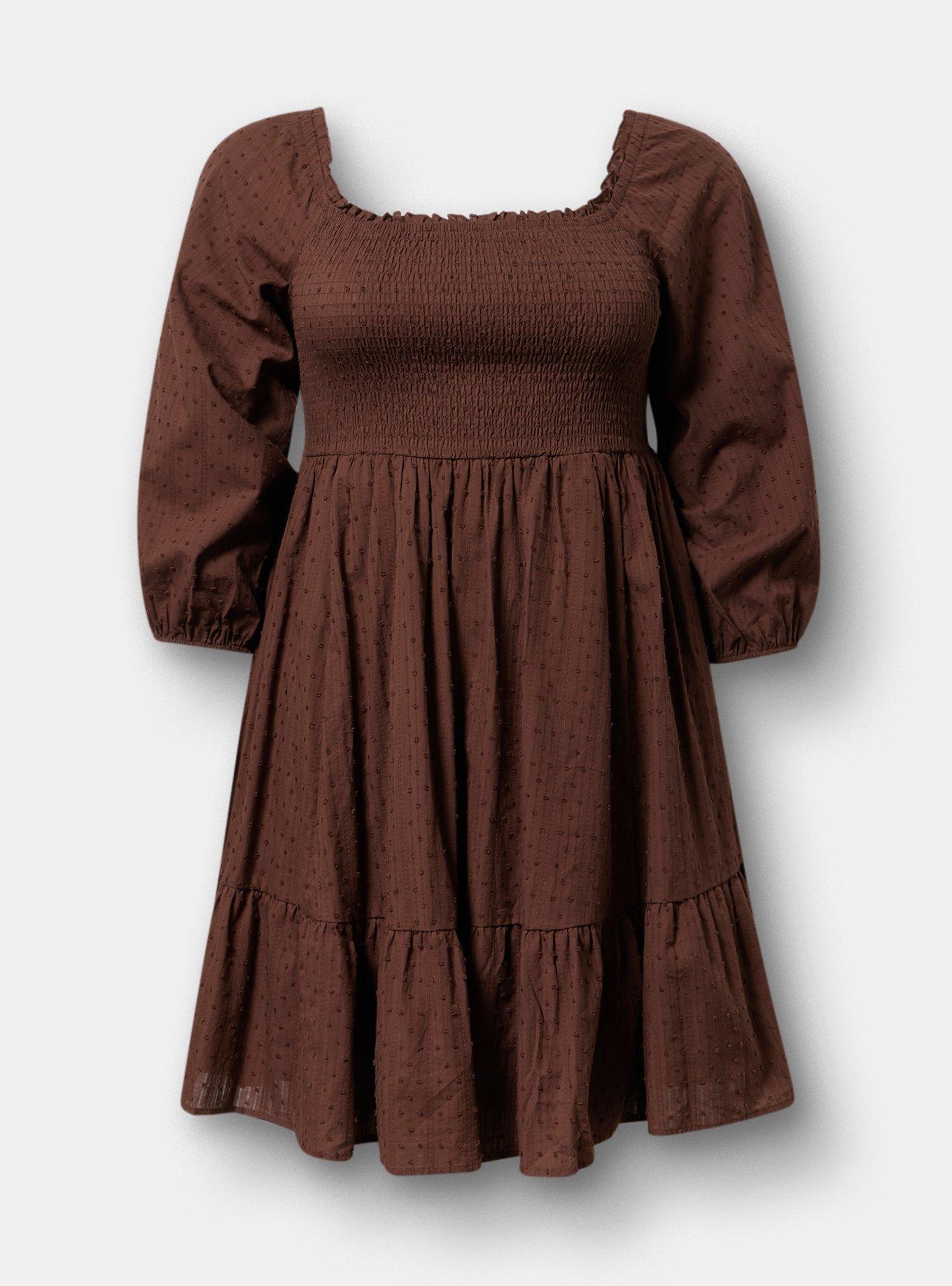 dusty pink feather skirt bodycon dress Livvy 100% Cotton Maxi Dress in Rust Brown main image 1