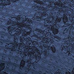 Plus Size Smocked Waist Tiered Mini Dress, STAMPED FLORAL NAVY, swatch