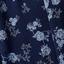 Smocked Bodice Tiered Midi Dress, RENA DITSY FLORAL NAVY, swatch