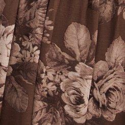 Plus Size Smocked Bodice Tiered Midi Dress, MOUNTAIN ROSES FLORAL BROWN, swatch
