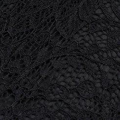 Plus Size Surplice Mini Skirt Set, DEEP BLACK, swatch