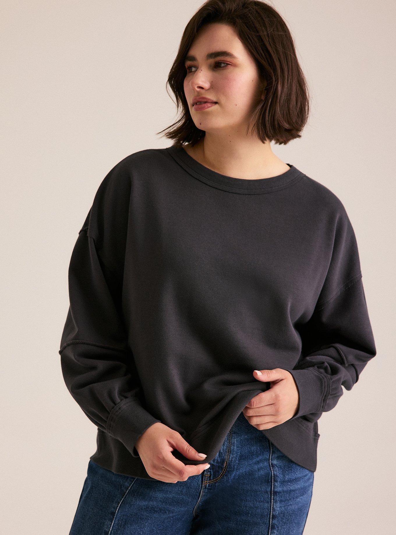 Festi Raw Edge Pullover Sweater, PHANTOM, alternate