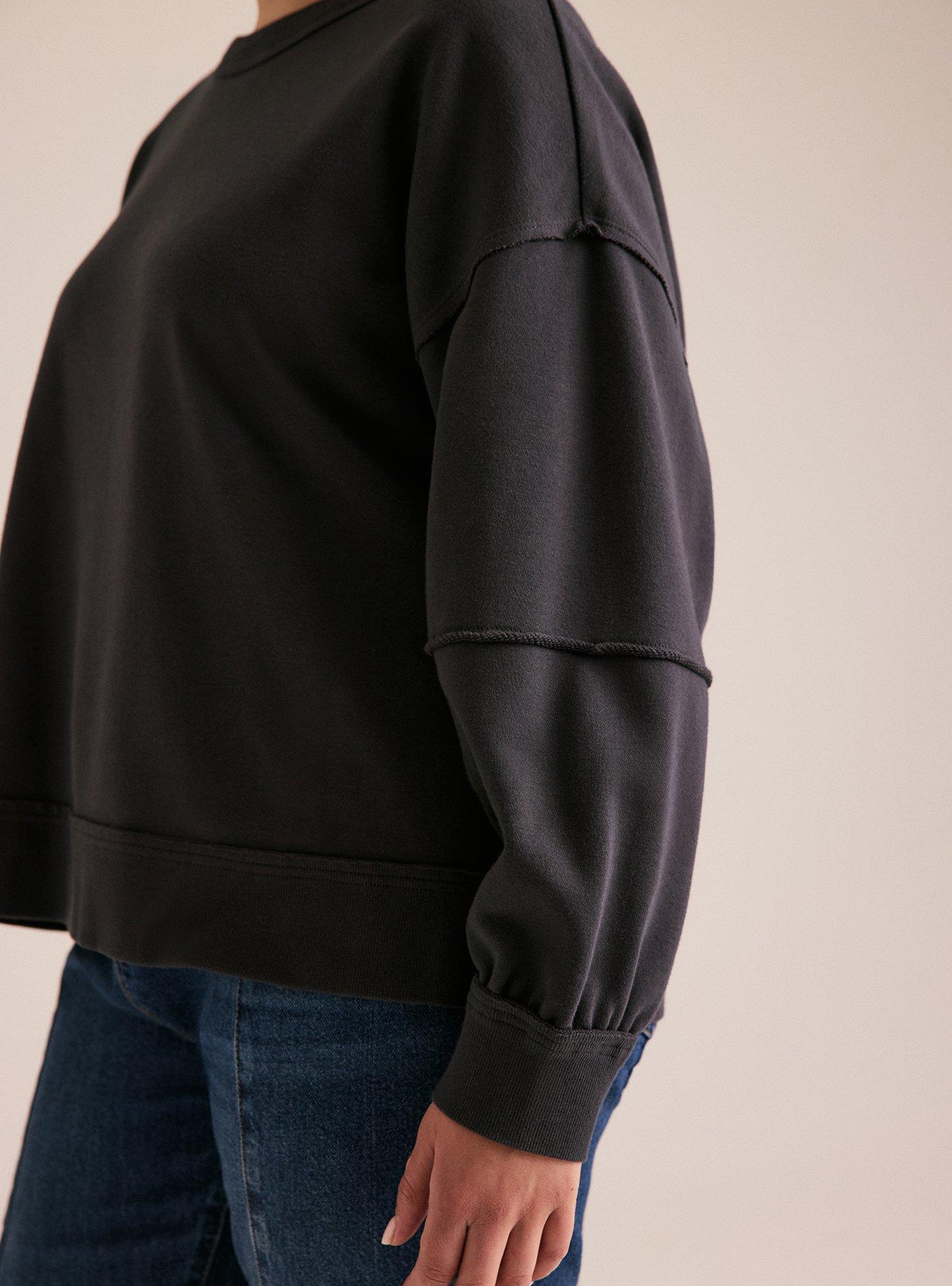 Festi Raw Edge Pullover Sweater, PHANTOM, alternate