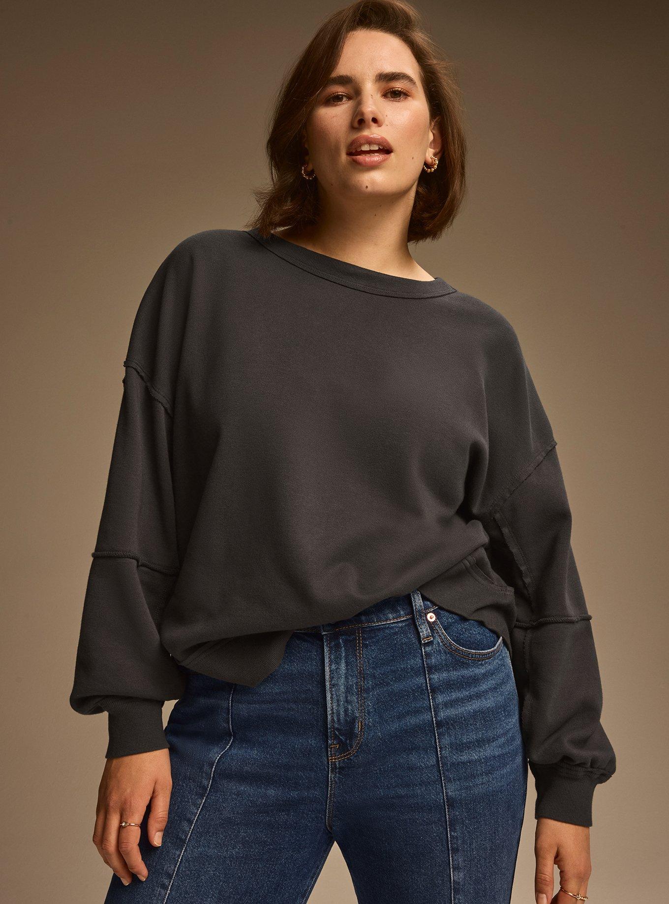 Festi Raw Edge Off-Shoulder Pullover Sweater