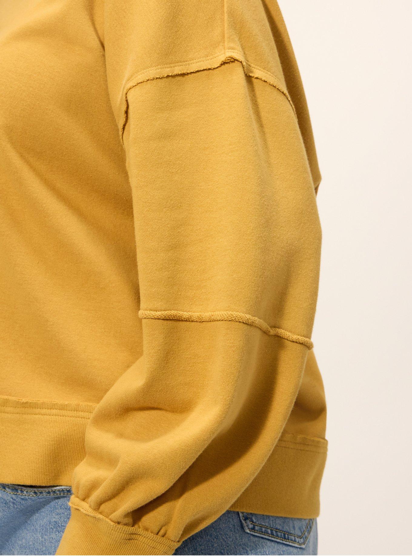 Festi Raw Edge Pullover Sweater, HONEY MUSTARD, alternate