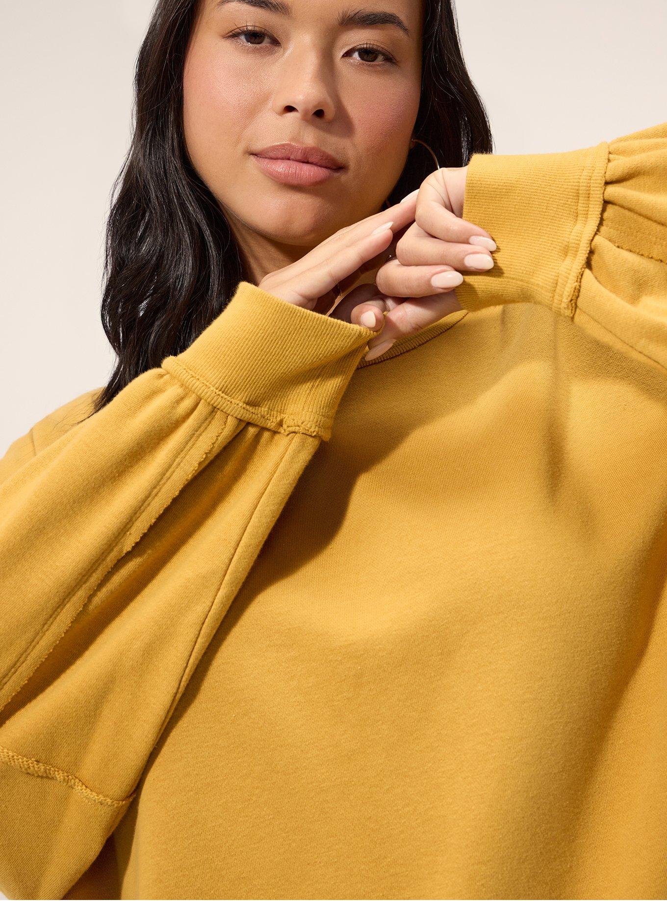 Festi Raw Edge Pullover Sweater, HONEY MUSTARD, alternate