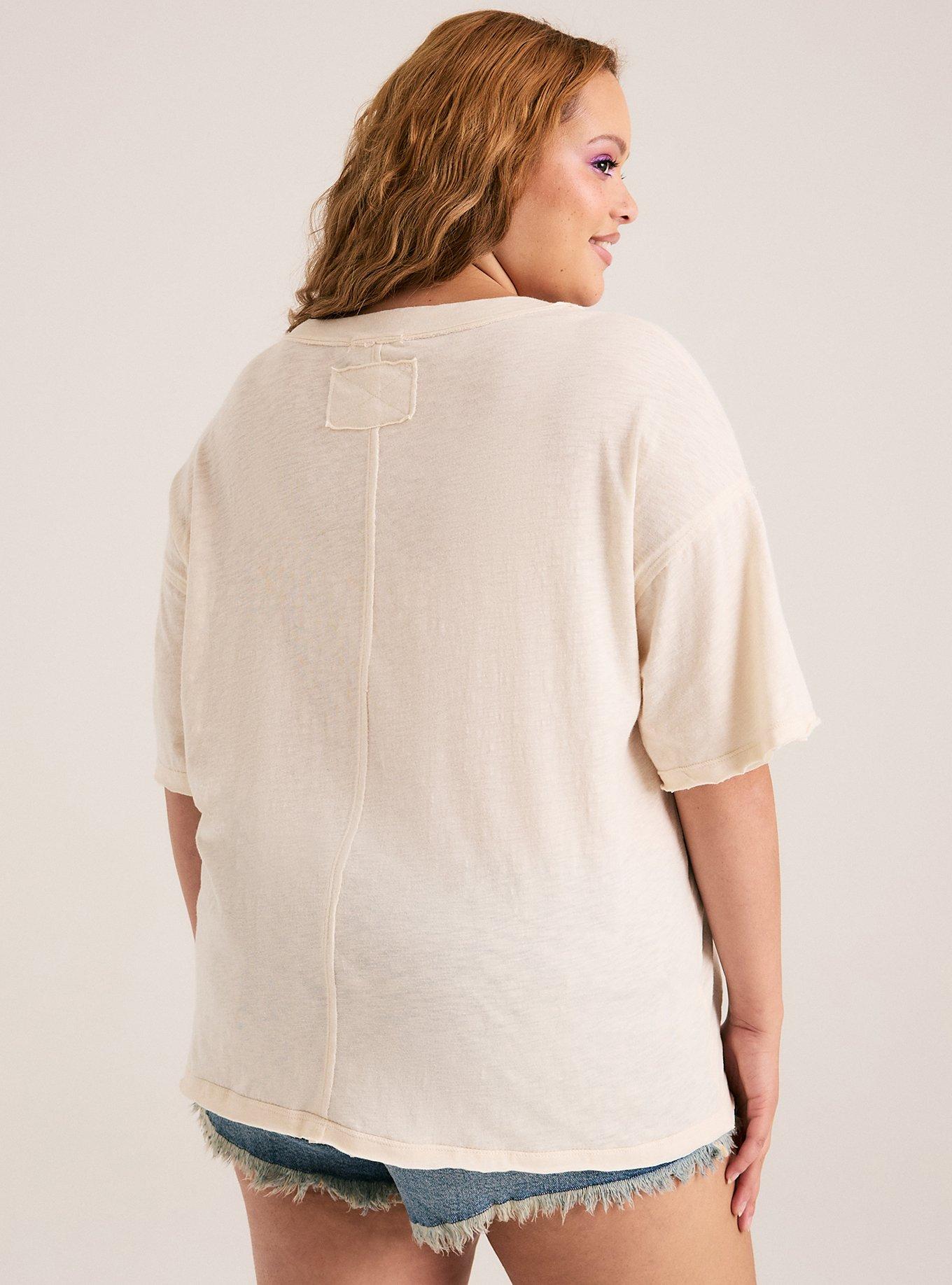 Festi Drop Shoulder V-Neck Tee