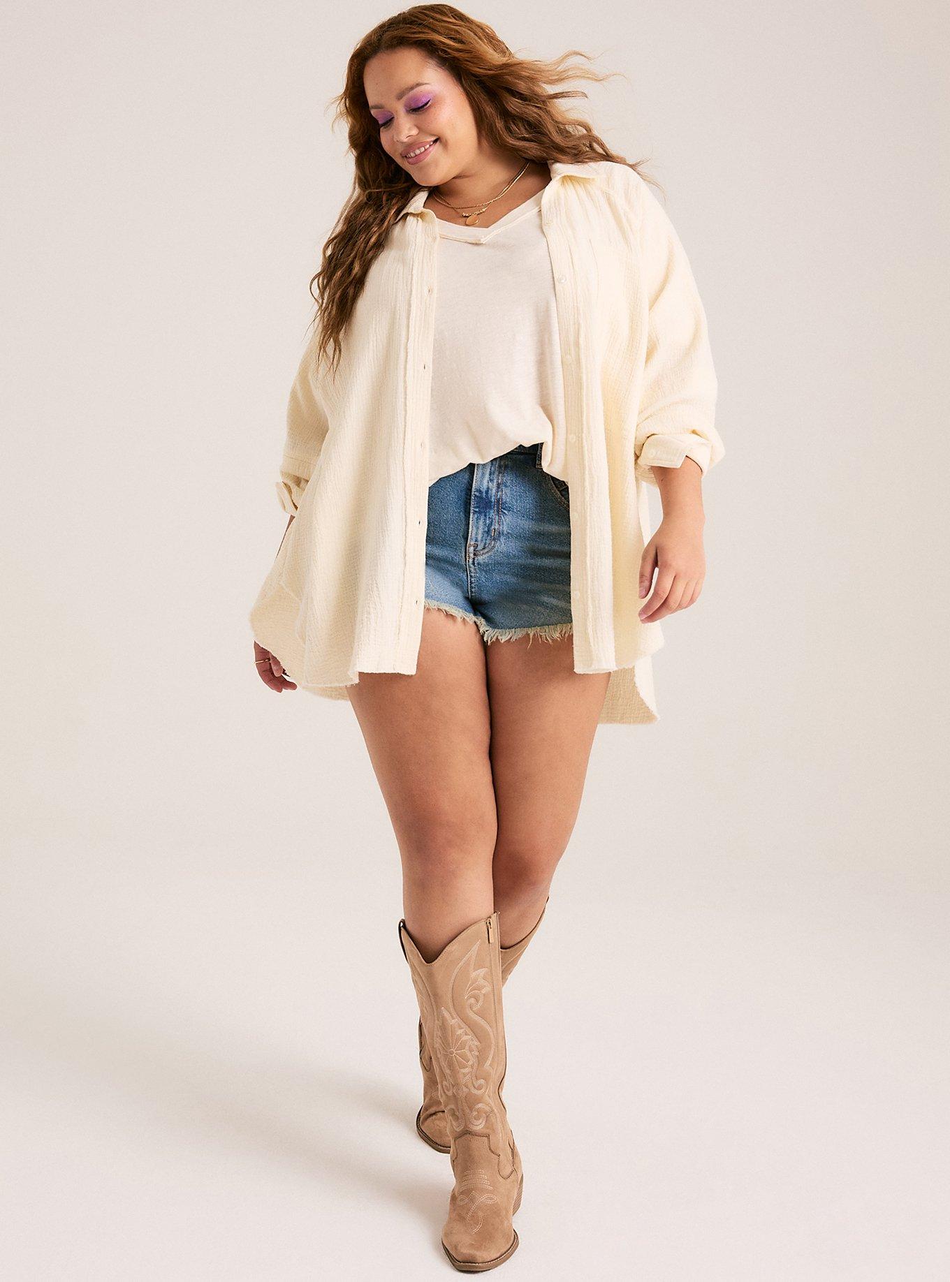 Festi Drop Shoulder V-Neck Tee, WHITE SWAN, alternate