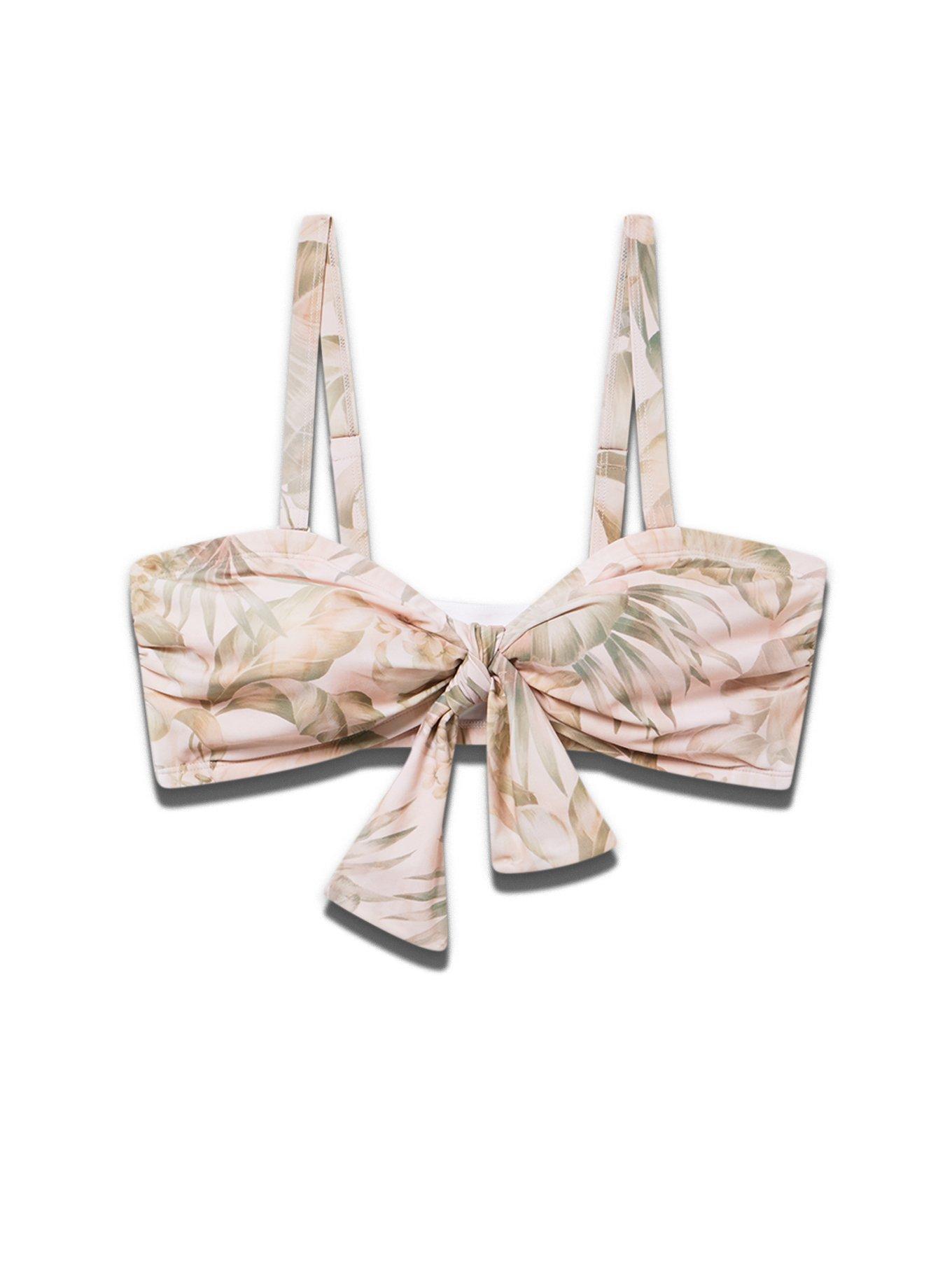 Wire-Free Bow Bandeau, CANAL TROPICAL MULTI, hi-res