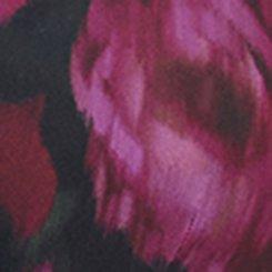 Plus Size XO Flutter Sleeve Fit & Flare Swim Dress, BLURRED ROSES BLACK, swatch