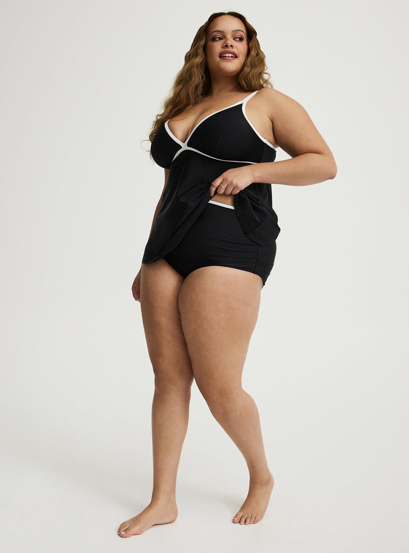 High Waist Swim Bottom, DEEP BLACK, alternate