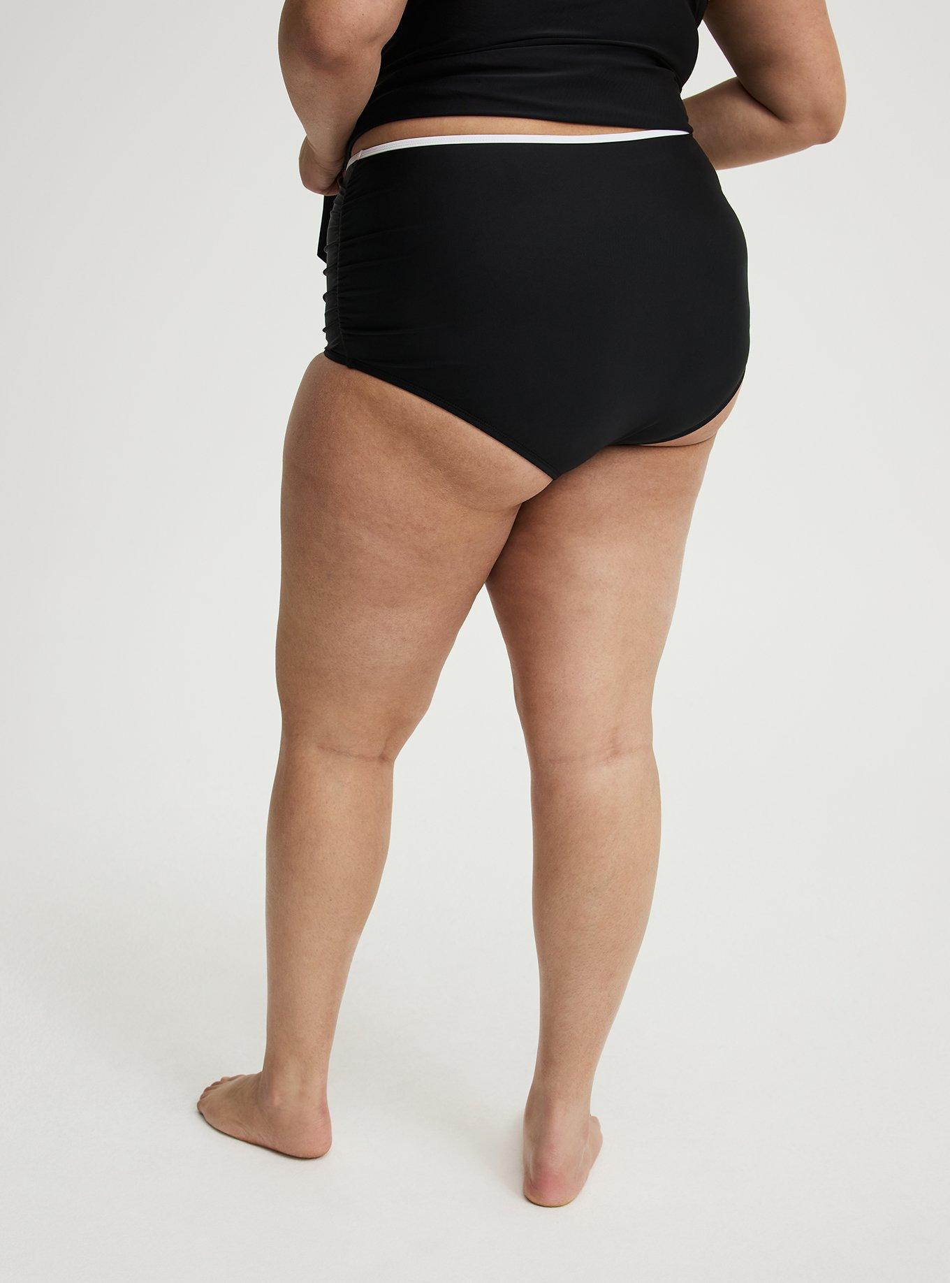 High Waist Swim Bottom, DEEP BLACK, alternate