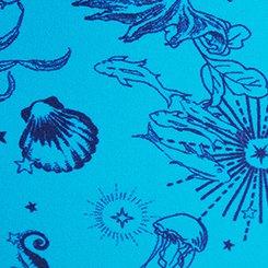High Waist Swim Bottom, OCEAN MERMAID FANTASY TEAL, swatch