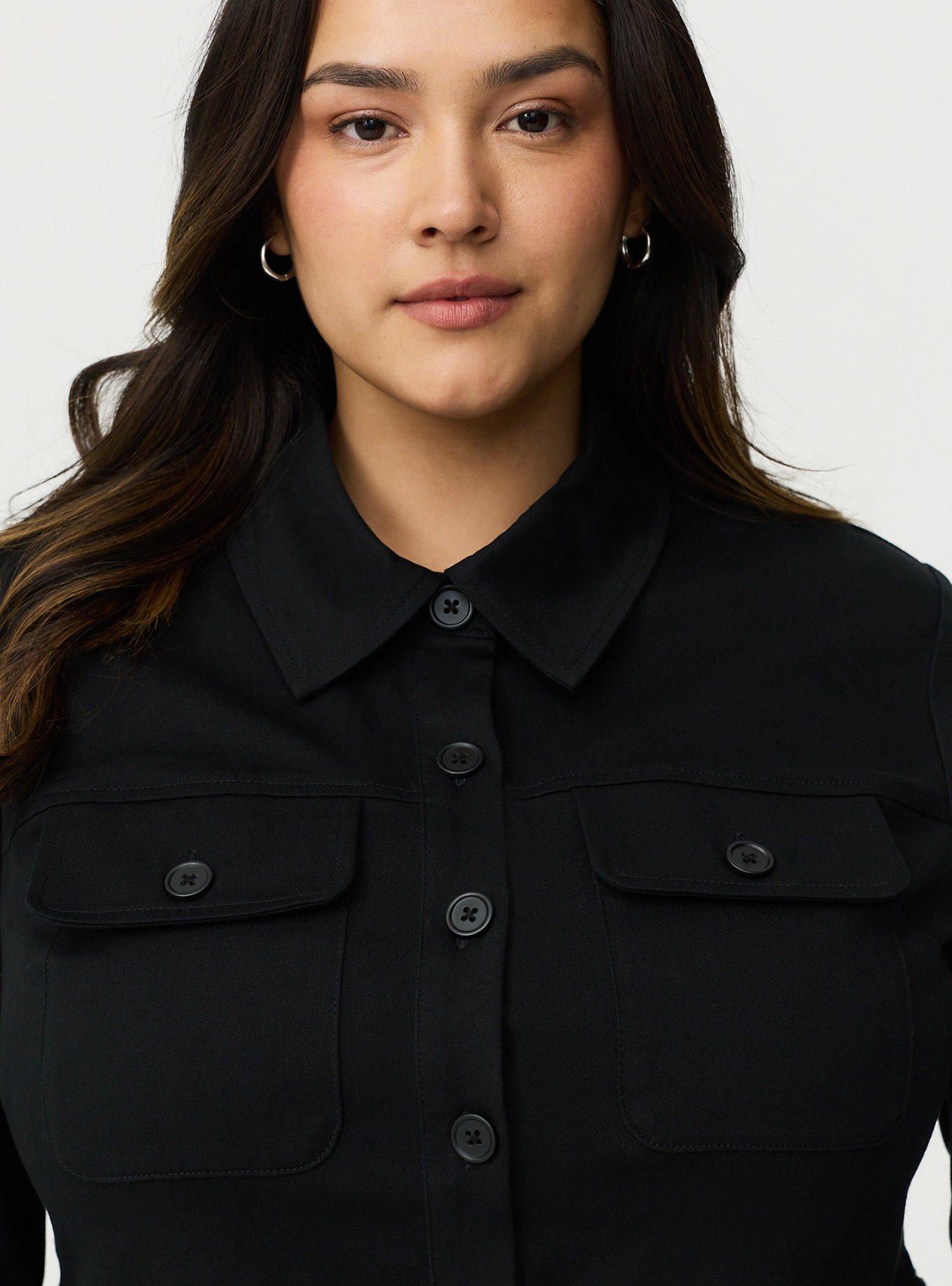 Lace Peplum Jacket, DEEP BLACK, alternate