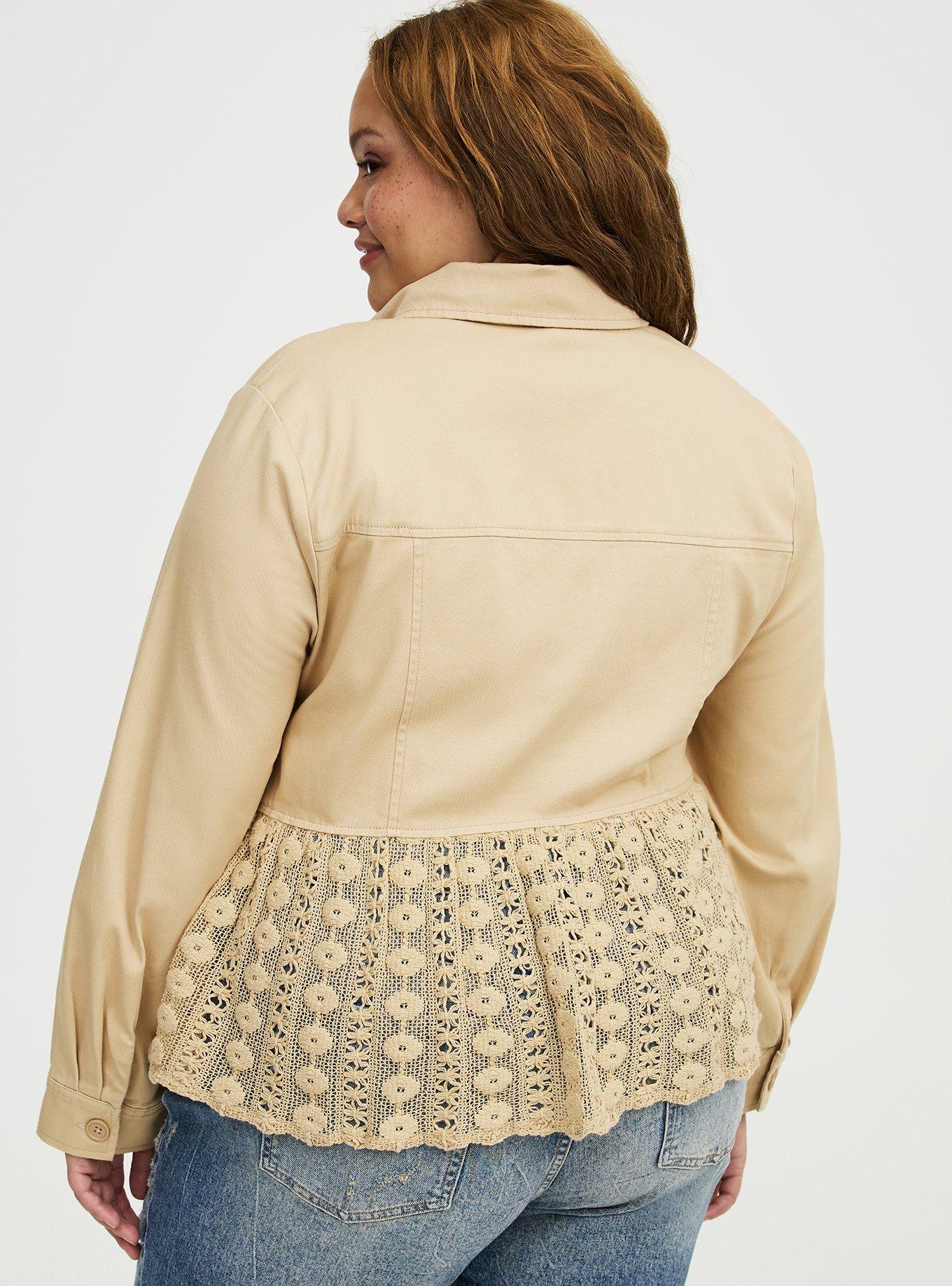 Lace Peplum Jacket, WARM SAND, alternate