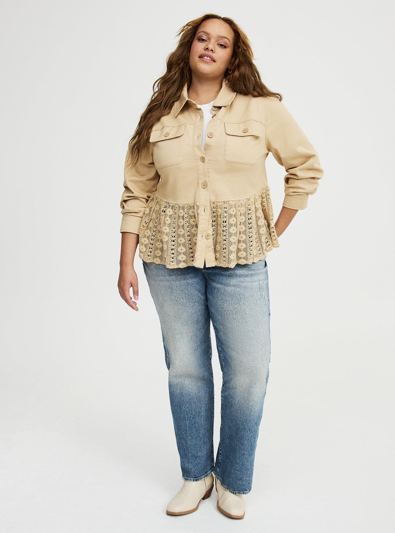 Lace Peplum Jacket, WARM SAND, alternate