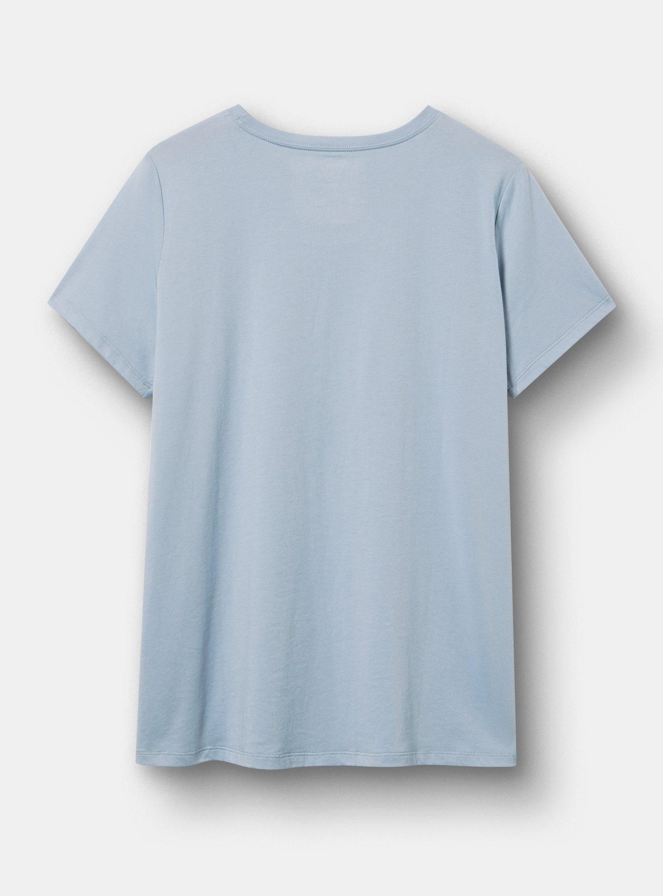 Bluey Classic Cotton Crew Tee, BLUEY DAISIES DUSTY BLUE, alternate