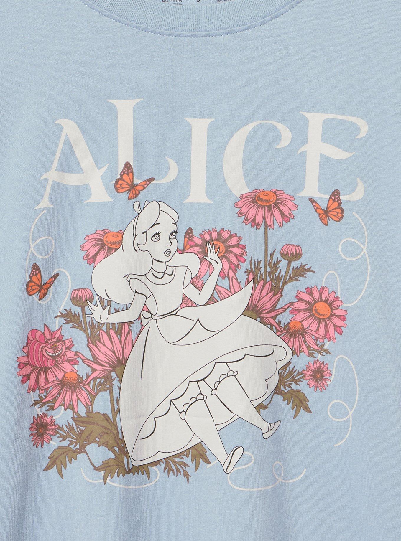 Disney Alice In Wonderland Relaxed Cotton Tee, ALICE IN WONDERLAND DUSTY BLUE, alternate