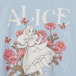 Disney Alice In Wonderland Relaxed Cotton Crew Tee, ALICE IN WONDERLAND DUSTY BLUE, swatch