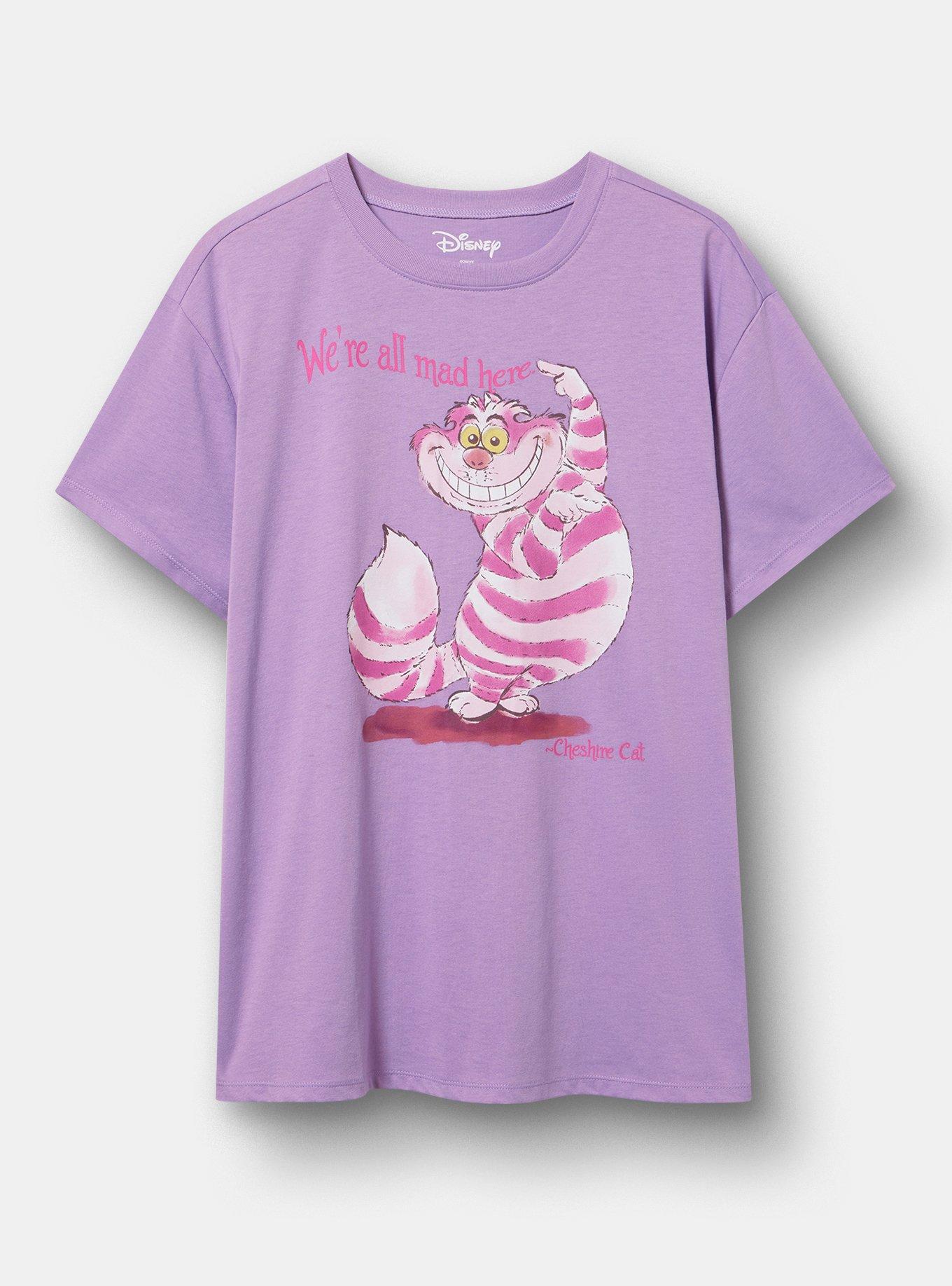 Plus Size Disney Alice In Wonderland Relaxed Cotton Tee, CHESHIRE CAT RHAPSODY, hi-res