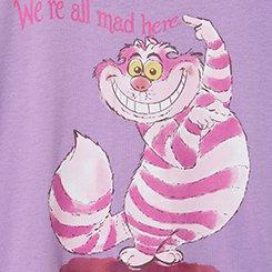 Plus Size Disney Alice In Wonderland Relaxed Cotton Tee, CHESHIRE CAT RHAPSODY, swatch