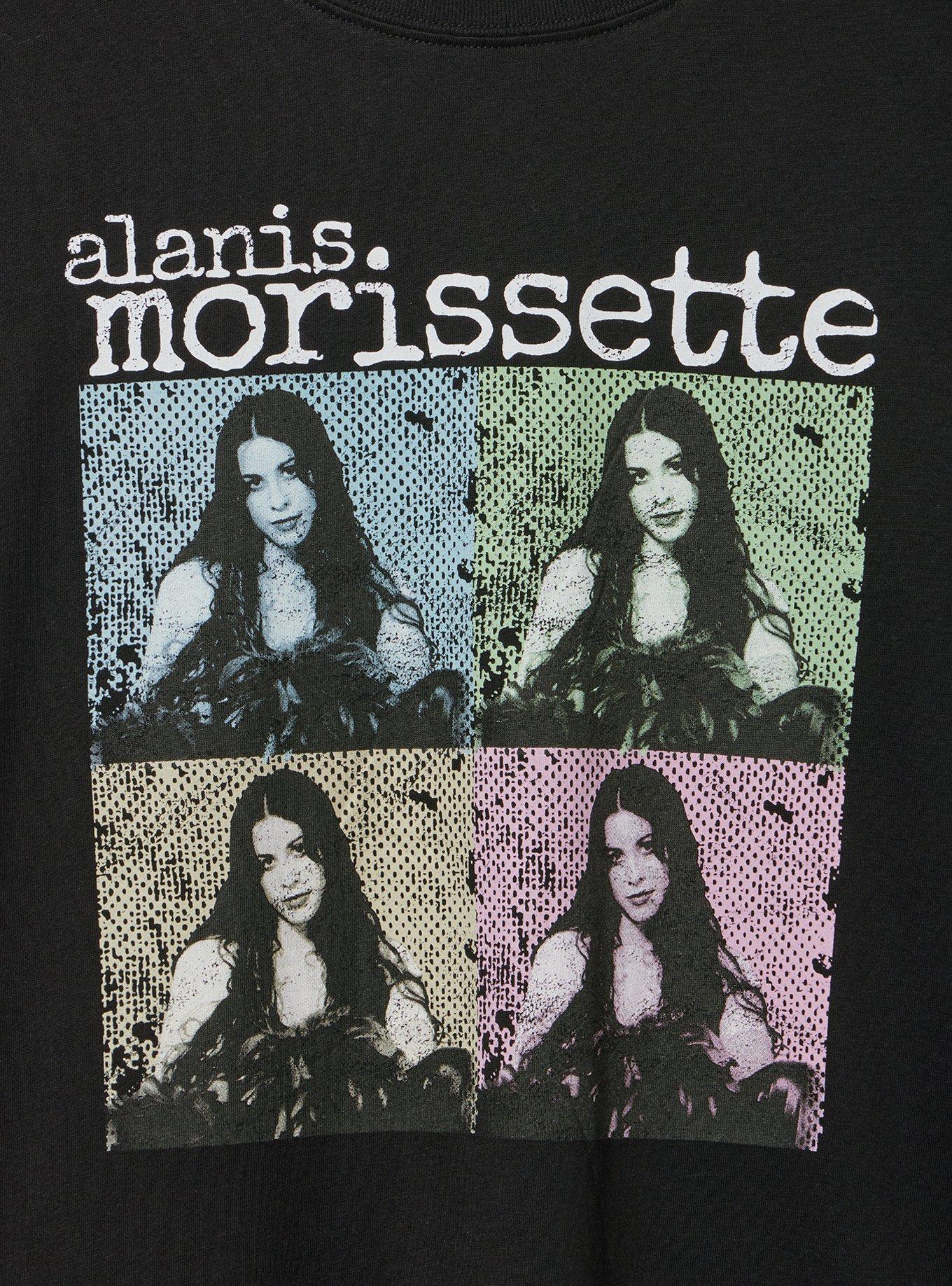 Alanis Morissette Classic Cotton Jersey Crew Tee, ALANIS MORISSETTE DEEP BLACK, alternate