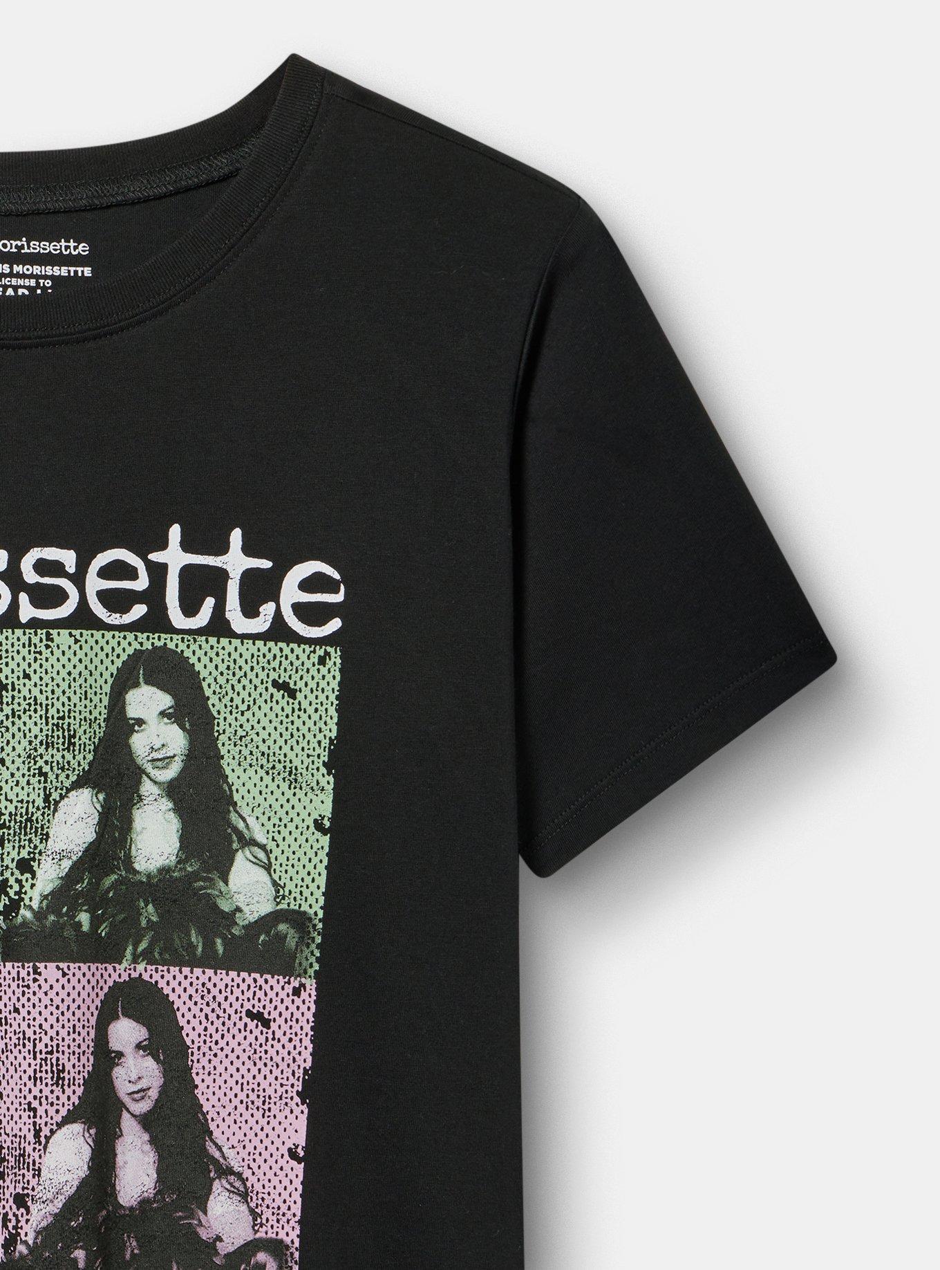 Alanis Morissette Classic Cotton Jersey Crew Tee, ALANIS MORISSETTE DEEP BLACK, alternate