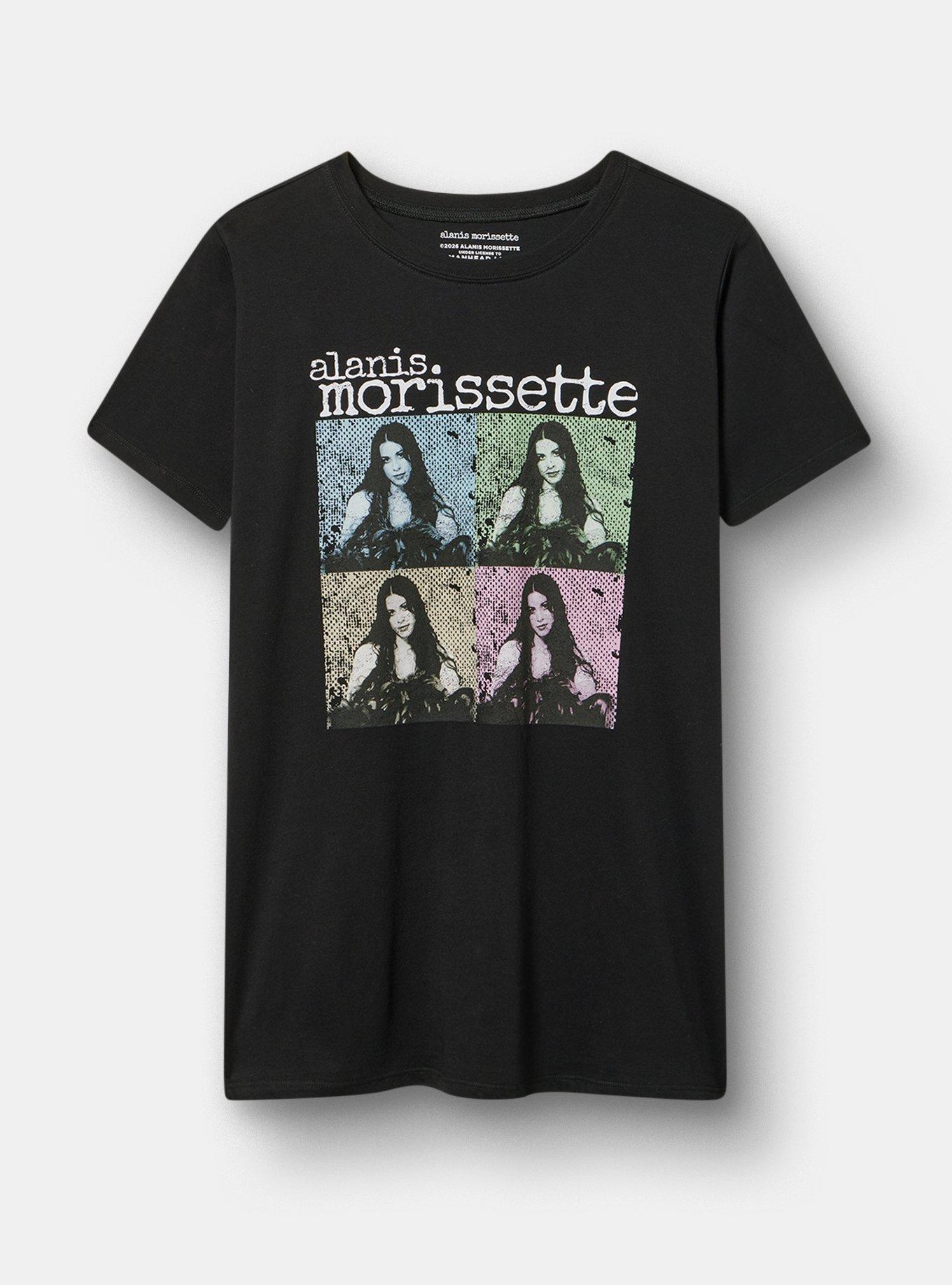 Alanis Morissette Classic Cotton Jersey Crew Tee, ALANIS MORISSETTE DEEP BLACK, hi-res