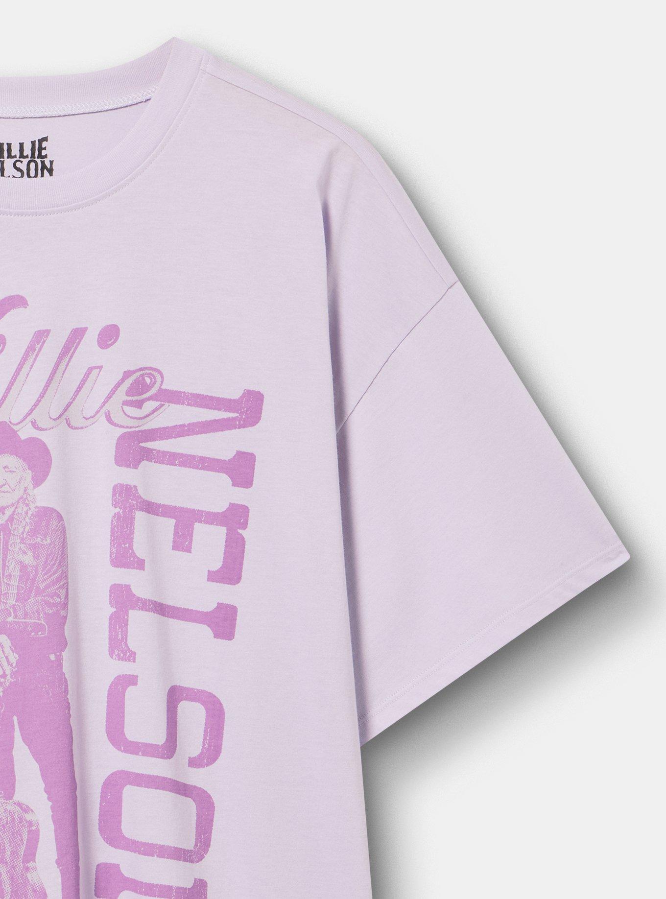 Willie Nelson Oversized Cotton Jersey Tunic Tee, WILLIE STARS THISTLE, alternate