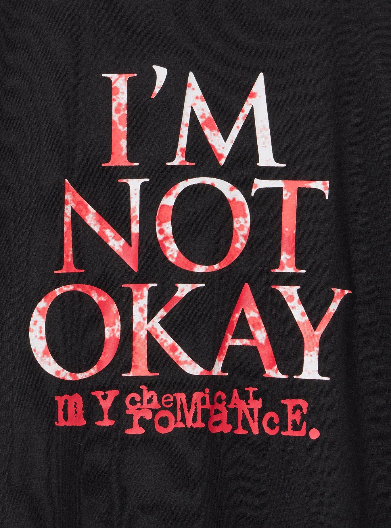 My Chemical Romance Classic Cotton Jersey Crew Tee, IM NOT OKAY DEEP BLACK, alternate