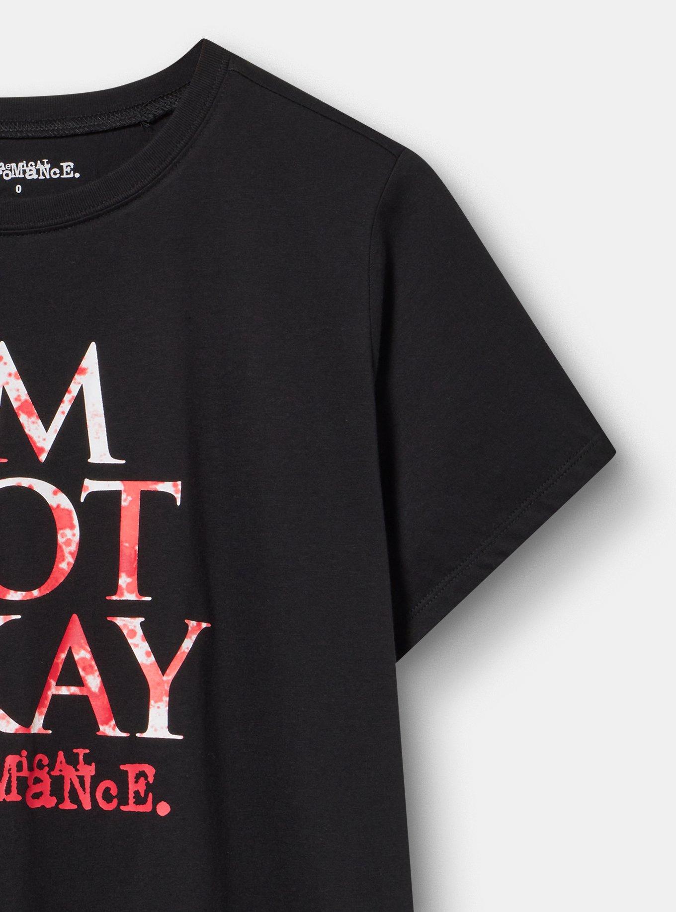 My Chemical Romance Classic Cotton Jersey Crew Tee, IM NOT OKAY DEEP BLACK, alternate