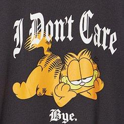 Plus Size Garfield Classic Cotton Jersey Tee, I DONT CARE OBSIDIAN, swatch