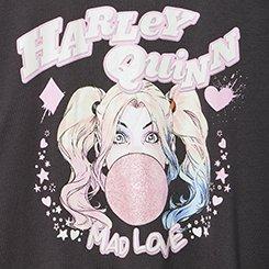 Harley Quinn Classic Cotton Crew Tee, HARLEY QUINN MAD LOVE OBSIDIAN, swatch